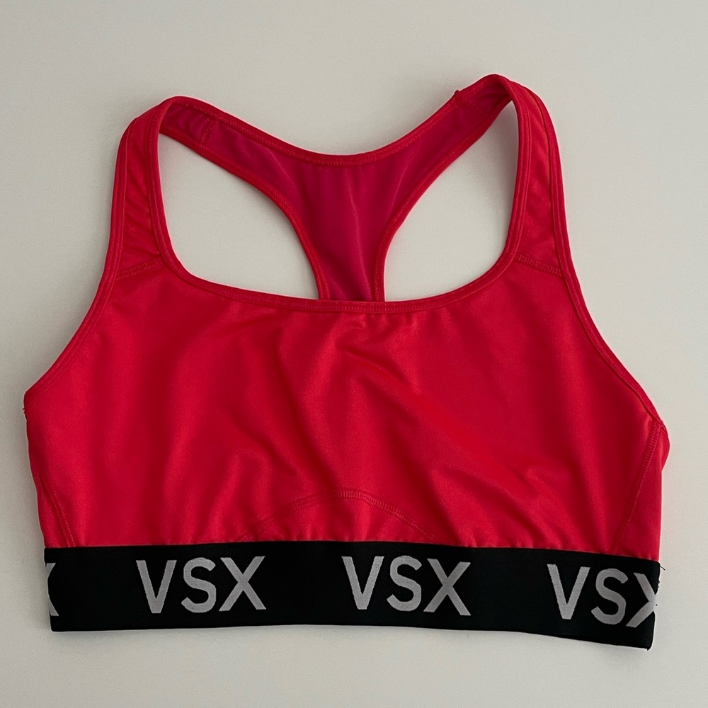 Victoria’s Secret red medium to high impact sports bra VSX